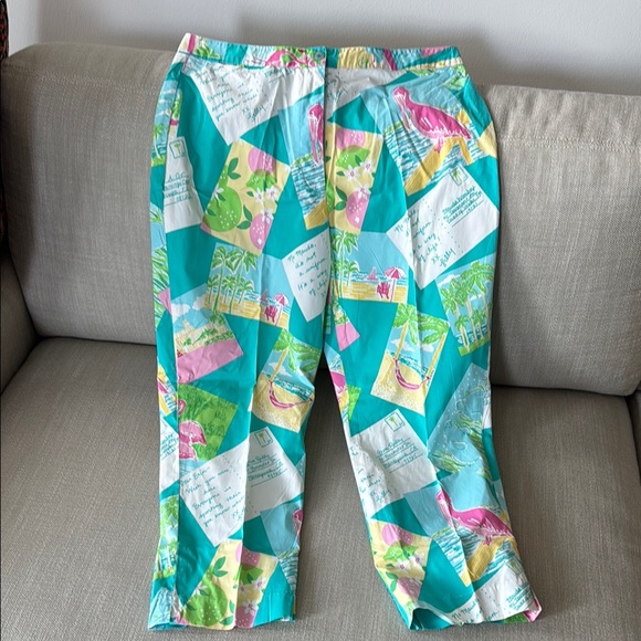 Vintage Lilly Pulitzer Tropical Crop Pants - Picture 6 of 6